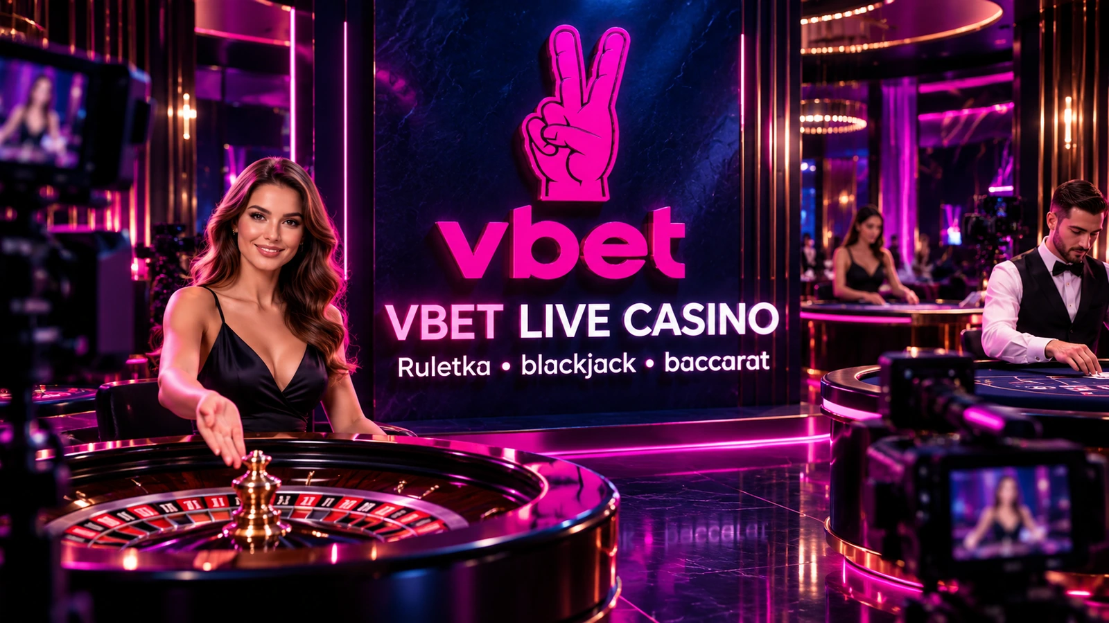 VBET Live Casino ruletka, blackjack, baccarat